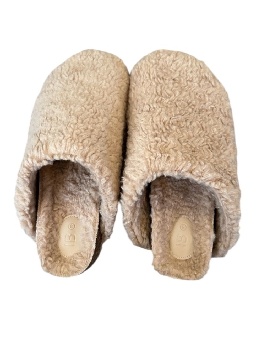 Cozy Tan Fuzzy Clog Sliders